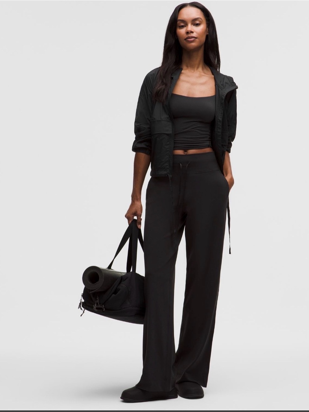 lululemon groove wide leg high-rise pant.